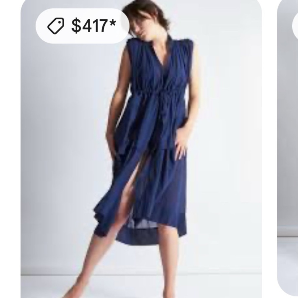 Navy Sleeveless Dress - Picture 5 of 5